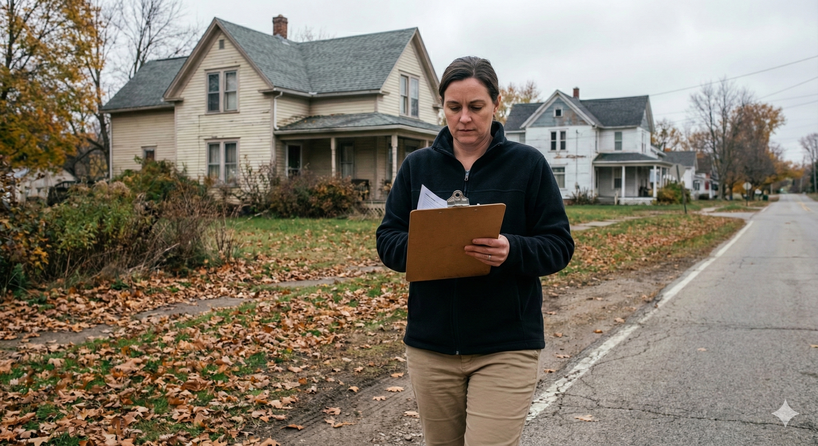 Field canvasser engaging with a voter at their doorstep